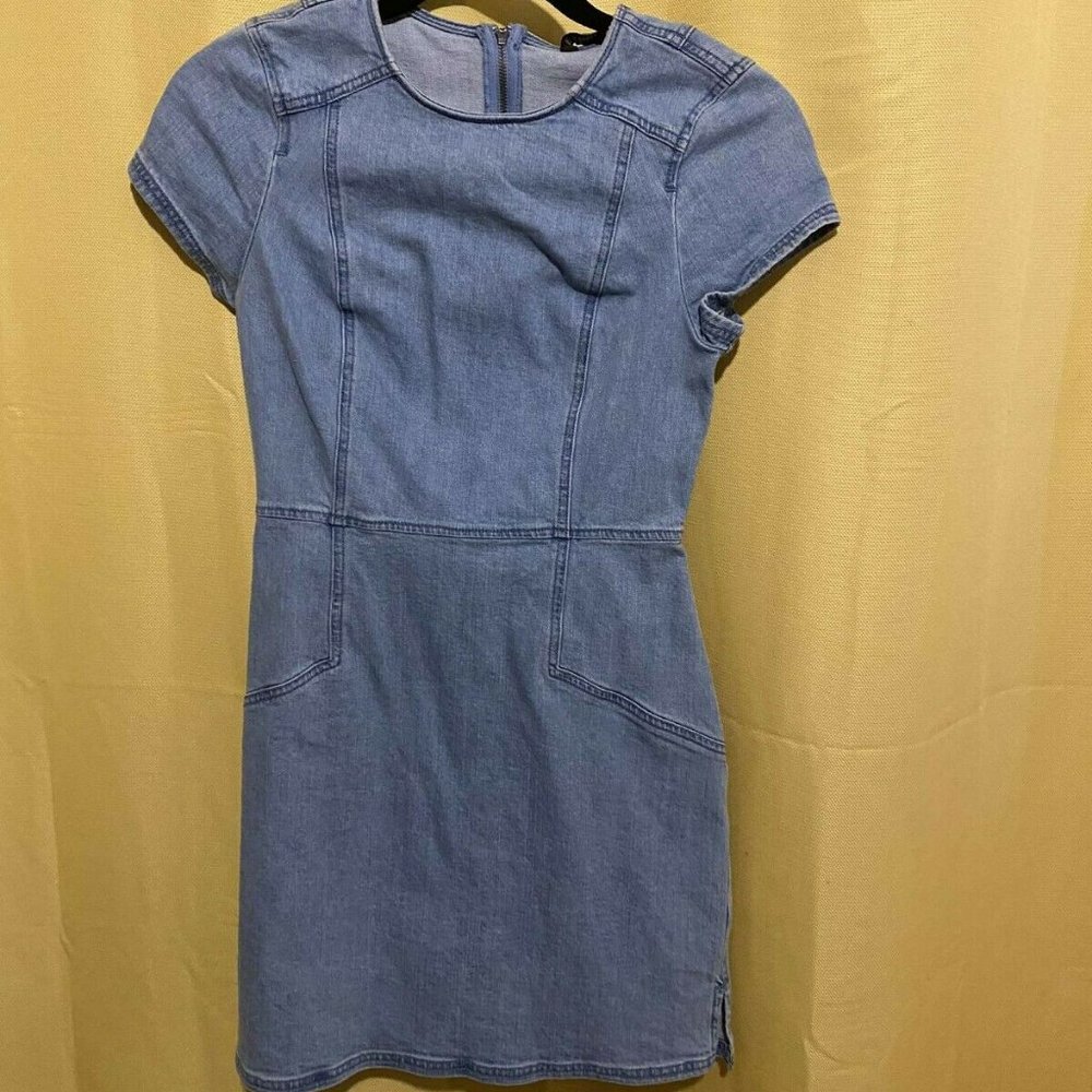 Express Size 0 Denim Dress Light Denim Color